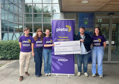 A massive thank you to the UCD PharmTox Society for their ongoing support and for raising an incredible €4,511 for Pieta this year! 💛 We are so grateful for your generosity and continued commitment to supporting Pieta. 
